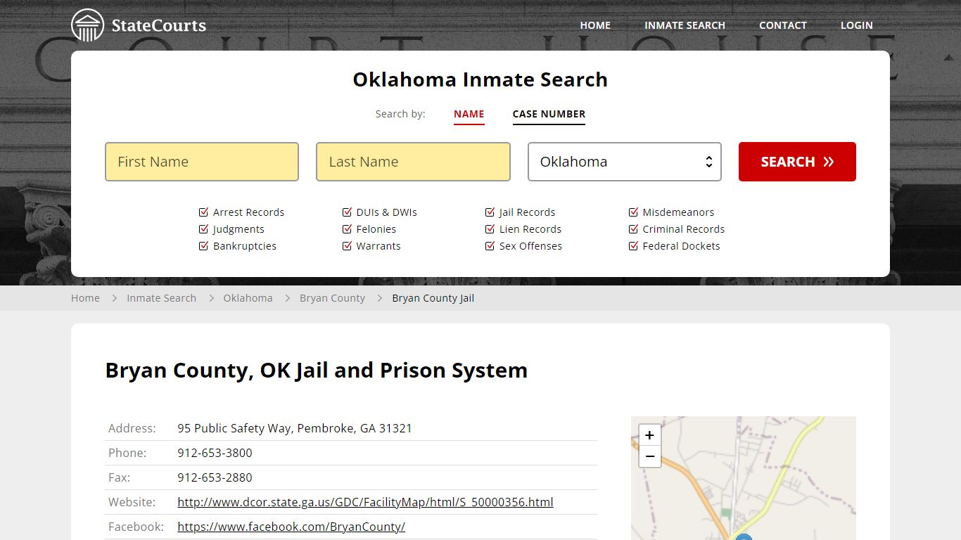 Bryan County Jail Inmate Records Search, Oklahoma - StateCourts